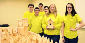 Assabet students create birdhouse kits for Camp Sunshine
