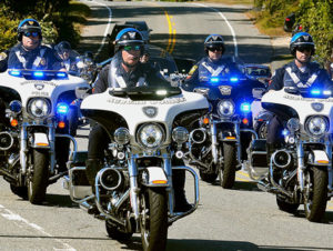 Spc. Brian K. Arsenault Memorial Ride gets a special police escort