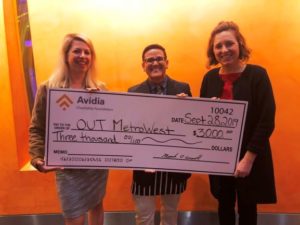 Avidia Charitable Foundation of Hudson donates $3000 to OUT MetroWest