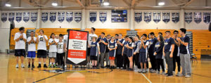 Shrewsbury High celebrates receiving Special Olympics banner