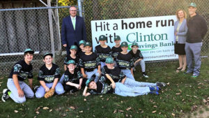 Clinton Savings Bank supports Bolton Youth Baseball and Softball leagues