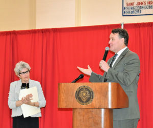 Outgoing Shrewsbury Library Director Ellen Dolan receives Harry S. Cutting Jr. Award