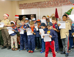 Westborough Scouts lift spirits with song