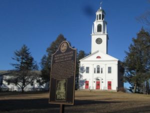 Historic sign commemorates Northborough’s first and second meetinghouse