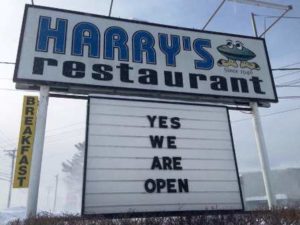 Harry’s Restaurant to stay open; offers take-out now through April 6