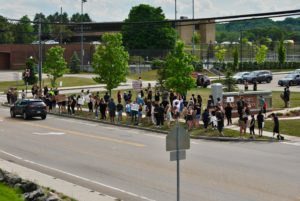 Grafton police show solidarity at peaceful black lives matter protest