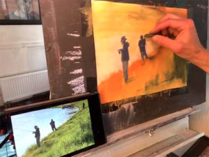 Shrewsbury High School art students visit with artists virtually via Zoom