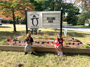 Northborough students and teachers welcomed back with pinwheels