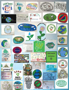 A Collage of the Zero Waste Westborough logo design entries