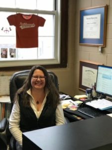 Northborough Recreation Department Director Allie Lane at her desk.