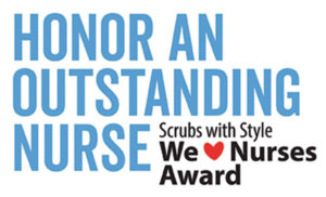 Scrubs with Style We Love Nurses Award logo