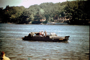 DUKWs on parade on Lake Quinsigamond, 1959