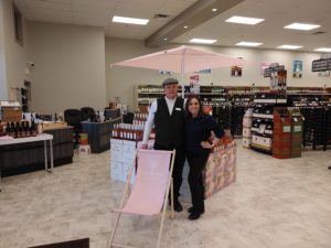 Highland Wine and Spirits General Manager Bob Donohue (left) and Wine Manager Missa Capozzo (right) stand inside their store