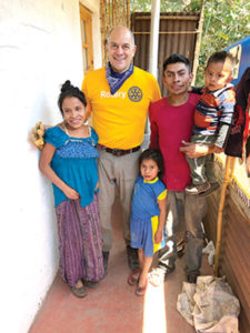 Rotarian and former District Governor Steve Sagar with a Guatemalan family