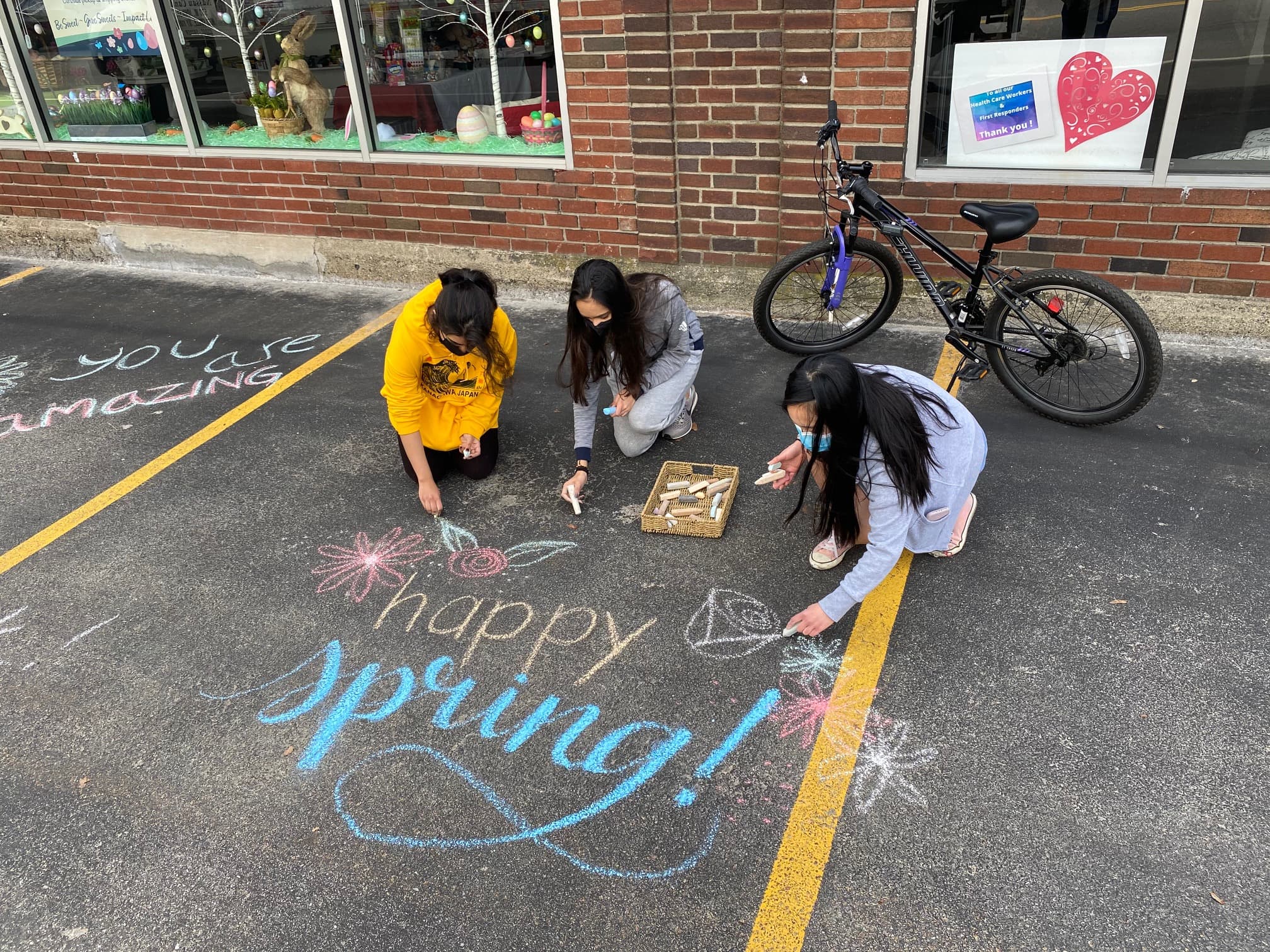 Chalk drawings mark Westborough’s annual ‘kindness week’