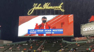 Westborough activist honored at Fenway Park