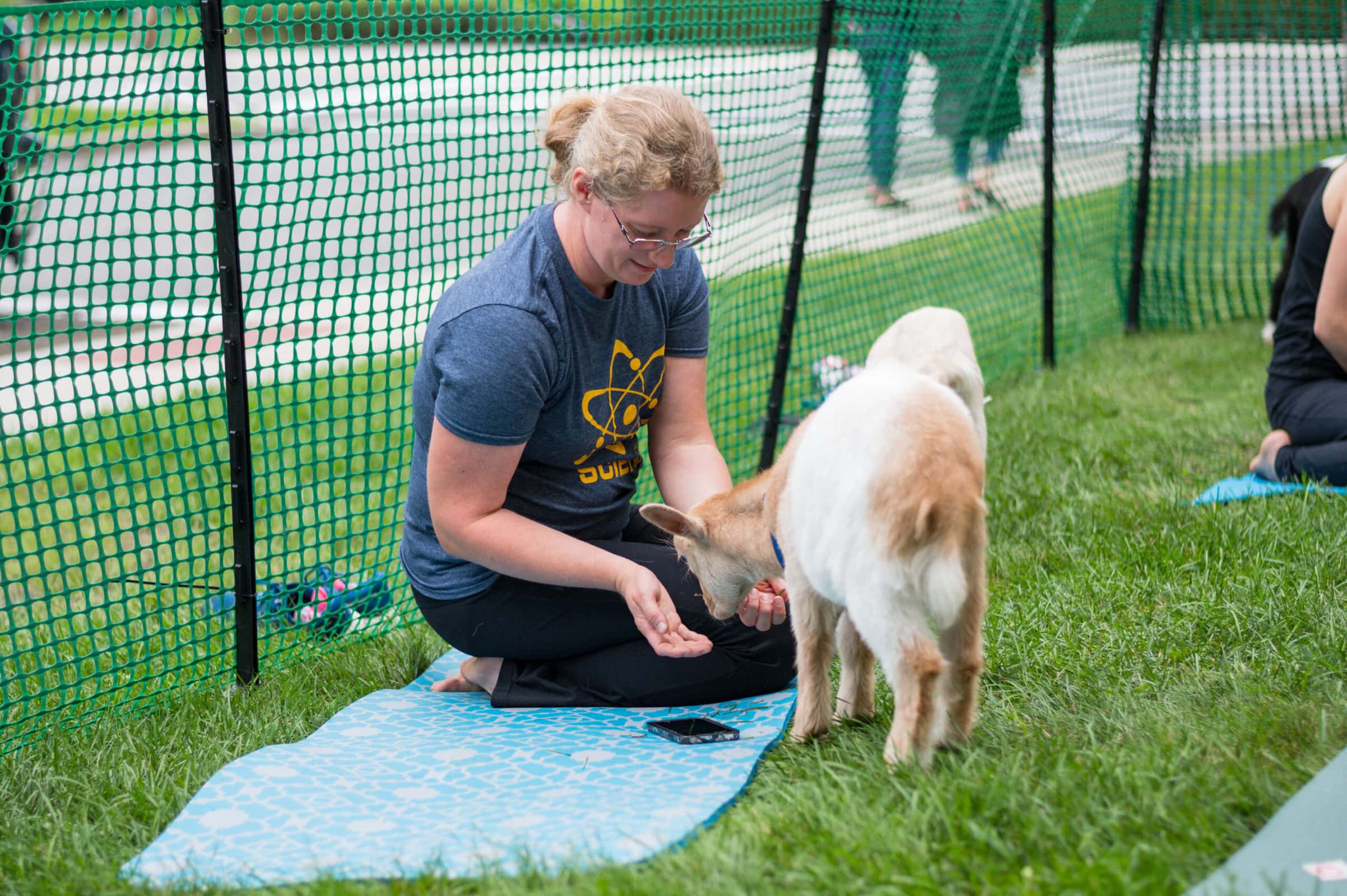 Westborough Public Library hosts Goat Yoga