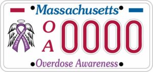 Team Sharing created a Massachusetts “Overdose Awareness” license plate. Image/submitted