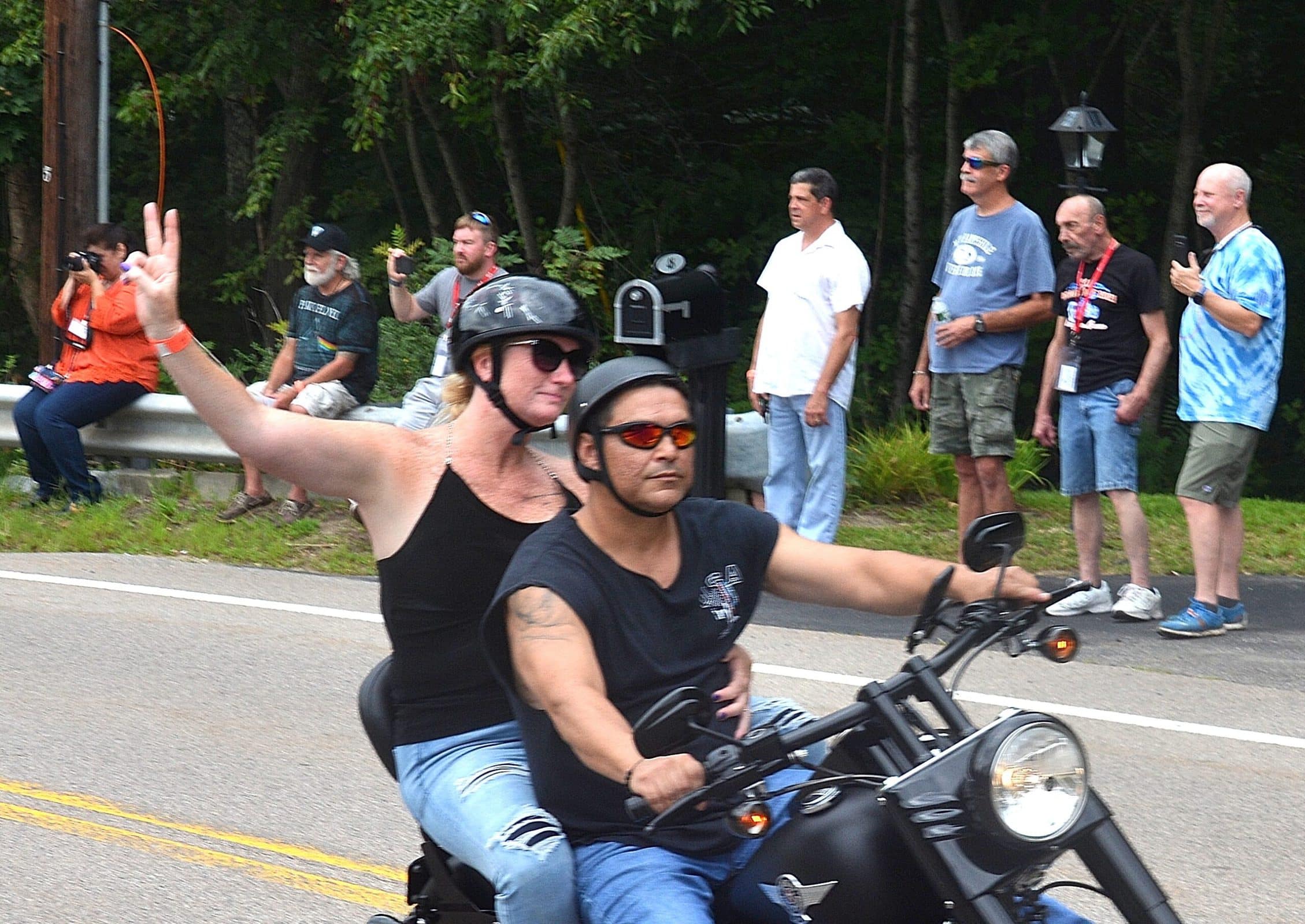Loyal supporters welcome the return of the SJL Memorial Ride