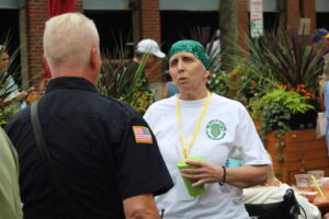  Officer Cathy Digou was the guest of honor during the Weed Street Block Party.
