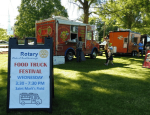 Trucks line up for a previous running of the Wednesday Food Truck Festival in Southborough. This year’s festival will run weekly until 6:30 p.m. instead of 7:30 p.m. as it has in some past years. 