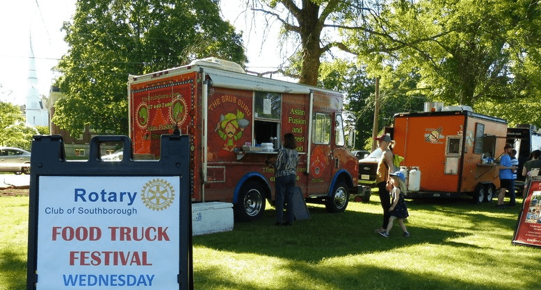 Trucks line up for a previous running of the Wednesday Food Truck Festival in Southborough. This year’s festival will run weekly until 6:30 p.m. instead of 7:30 p.m. as it has in some past years.