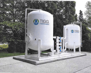 A photo included in TIGG, LLC’s bid packet to the Town of Hudson showed a filtration system the company had already installed in Issaquah, Washington. 