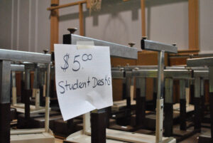 A furniture sale at the old Beal School brought a number of guests on Oct. 16.