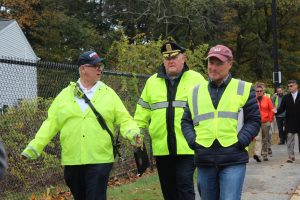 Fire Chief David Parenti, Police Chief William Lyver and Selectman Scott Rogers participate in the audit.
