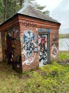 Police investigating graffiti at Gates Pond
