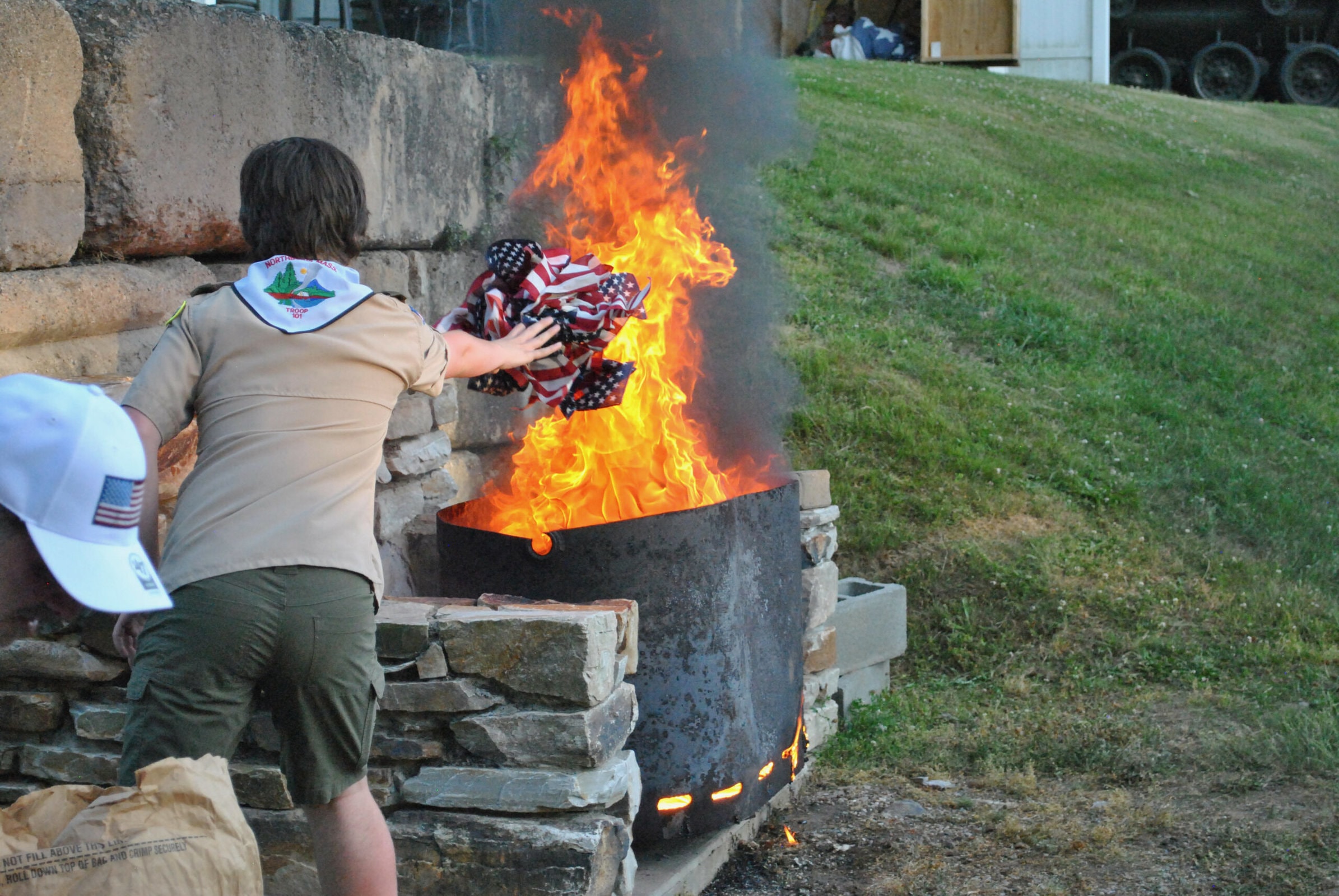 Northborough Boy Scouts hold Flag Day flag retirement ceremony