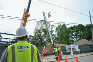 Marlborough celebrates topping off ceremony for library project