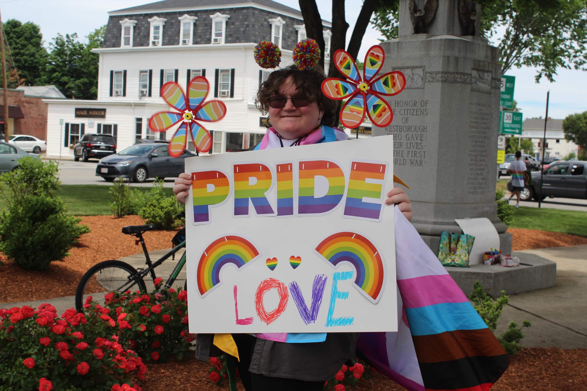 Pride rally held in Westborough rotary