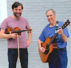 Howie Newman (right) and Dave Talmage, a.k.a Knock on Wood, will perform a free concert of well-known Classic Rock covers on Wednesday, Aug. 3, from 6:30-8 p.m. at Wood Park, 65 Park St., in Hudson. Photo/Submitted