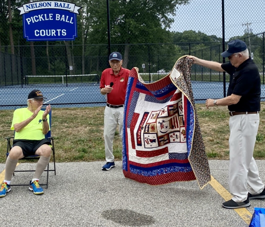 Westborough&#8217;s Nelson Ball receives a Quilt of Valor