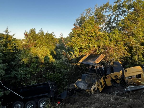 Westborough firefighters respond to dump truck crash on I-495