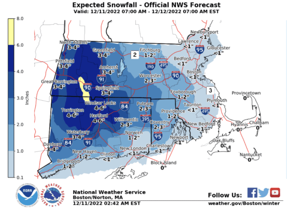 Snow on the horizon today, according to National Weather Service