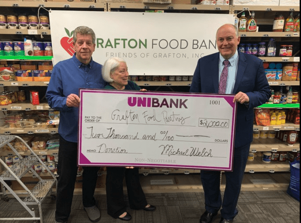 UniBank donates to Saint Anne’s Food Pantry, Grafton Food Bank