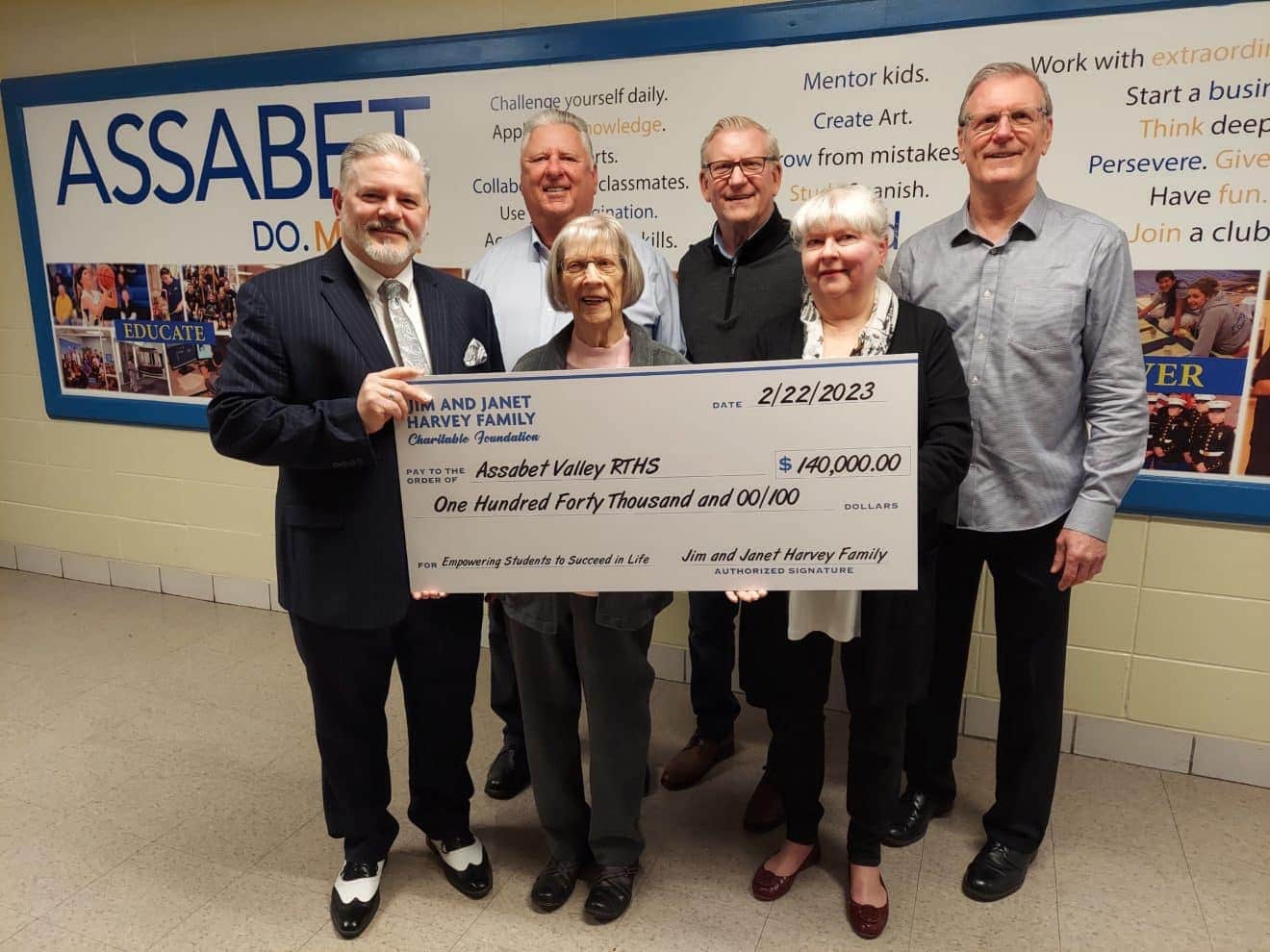 Harvey foundation donates $140,000 to Assabet Valley