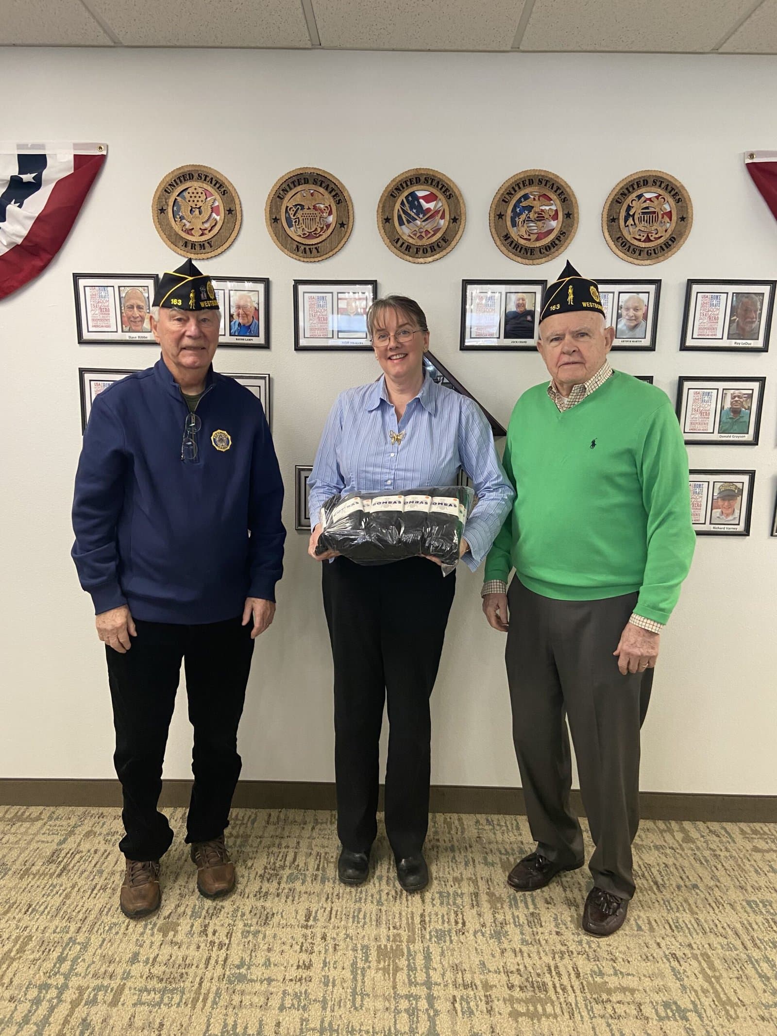 Legion delivers socks to local veterans