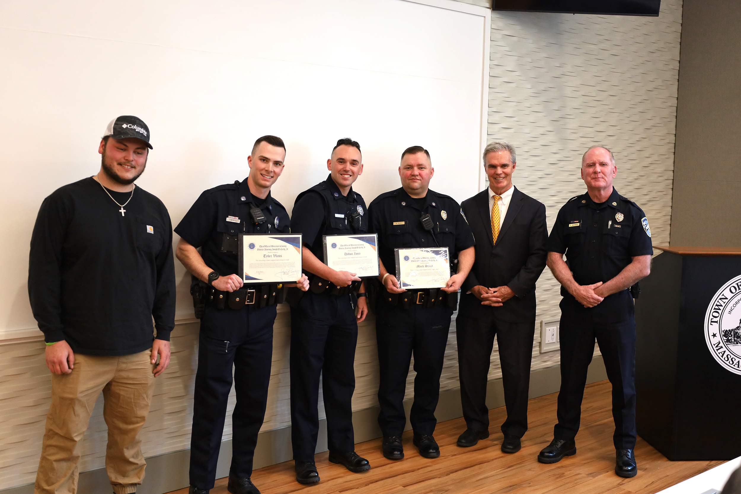 District attorney honors Shrewsbury police for life-saving rescue