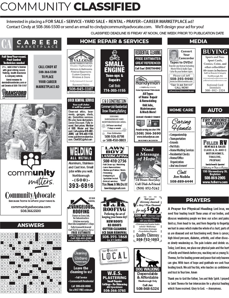 Classifieds 231027 COVER - Community Advocate