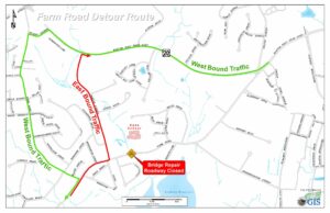 Farm Road to be closed for emergency culvert repairs