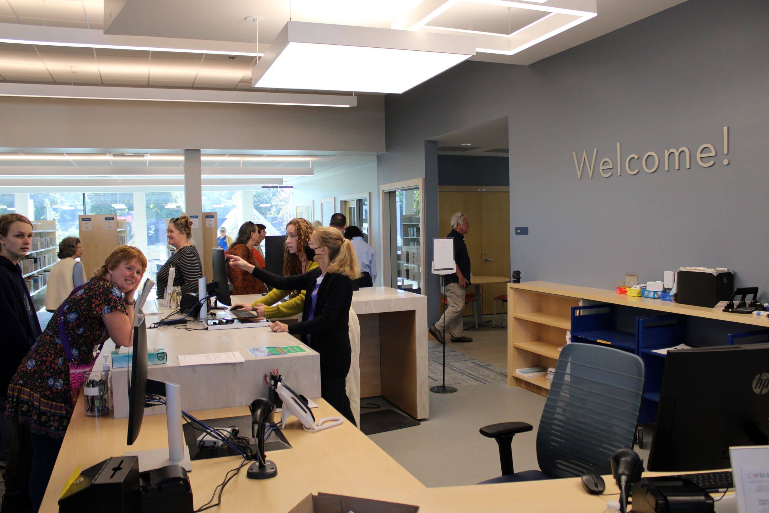 Marlborough officials celebrate the re-opening of the library