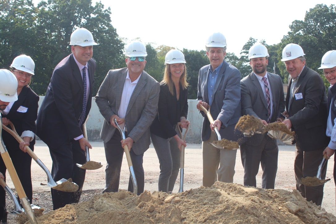 Hudson breaks ground on housing project at former police station