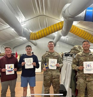Westborough native receives care package while serving in Poland