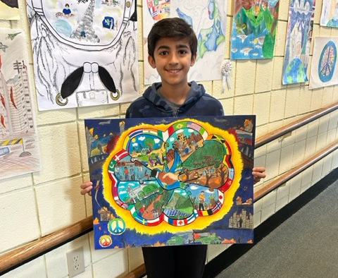 Mill Pond student heads to international Peace Poster competition