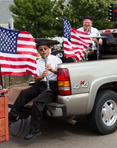 One of the trucks has a patriotic theme.  Photo/Jeff Slovin 