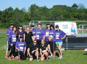 Clients and trainers of Westborough's Get in Shape for Women at the Sharon Timlin Memorial 5K Race to Cure ALS (Photo/submitted)