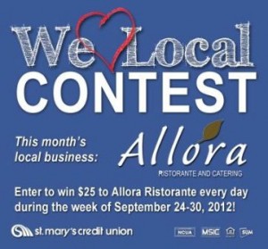 St. Mary&apos;s Credit Union announces September&apos;s We Love Local Contest business